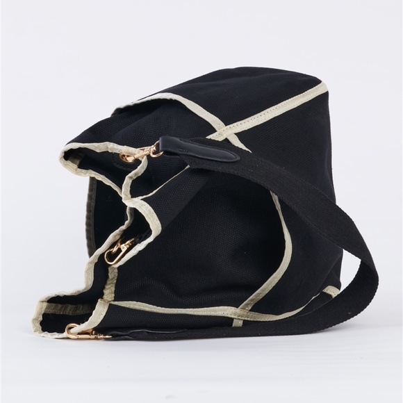 Canvas Colorblock Tote Shoulder Bag - Picture 5 of 10